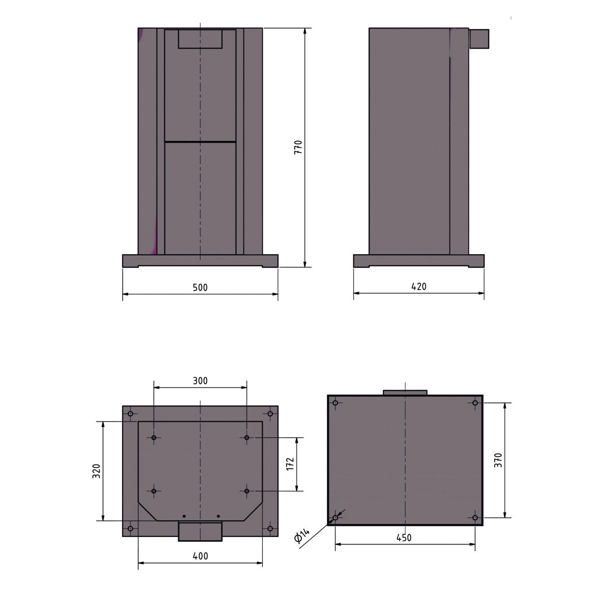 Maschinenunterbau Metallkraft GU 4