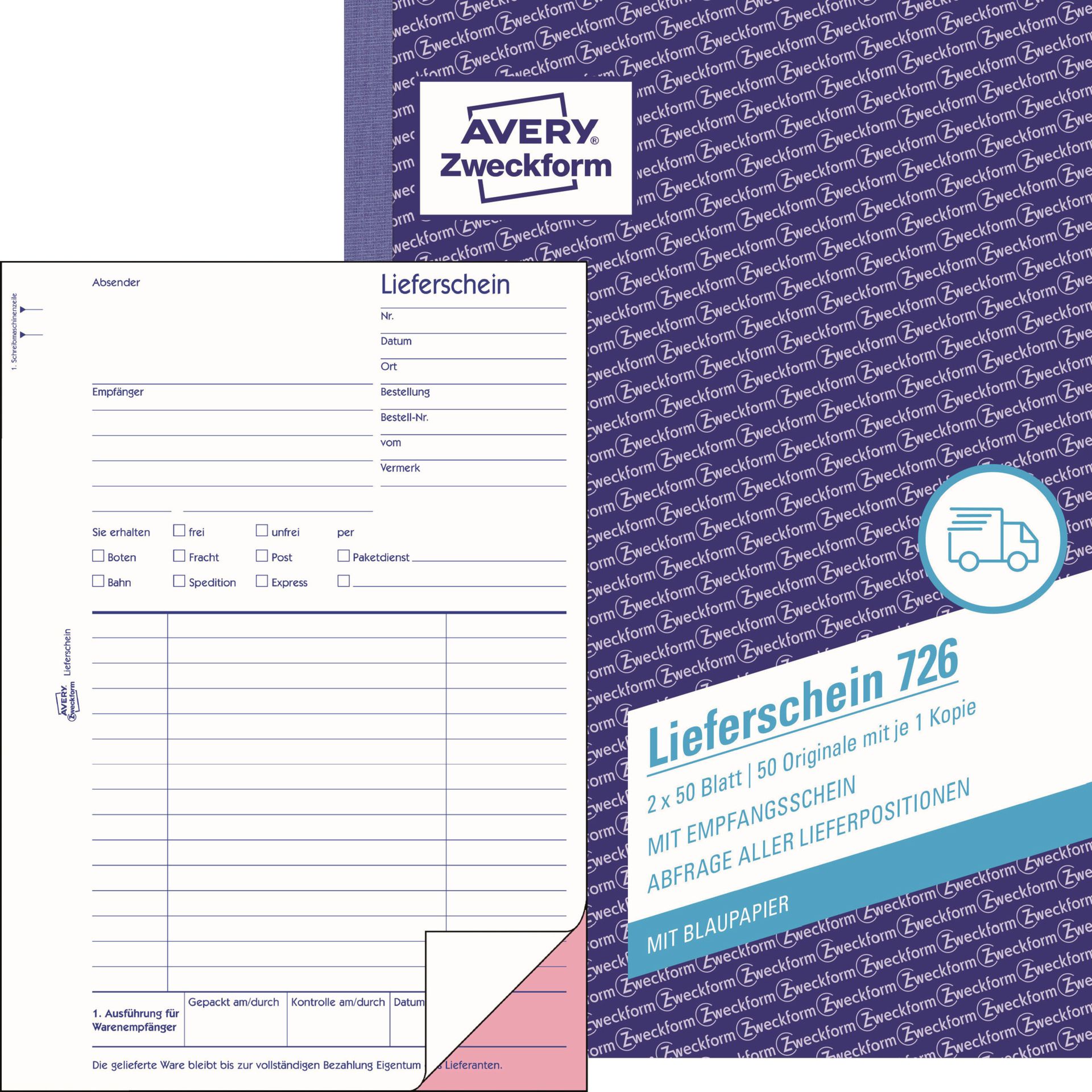 Lieferschein DIN A5 2x50Blatt