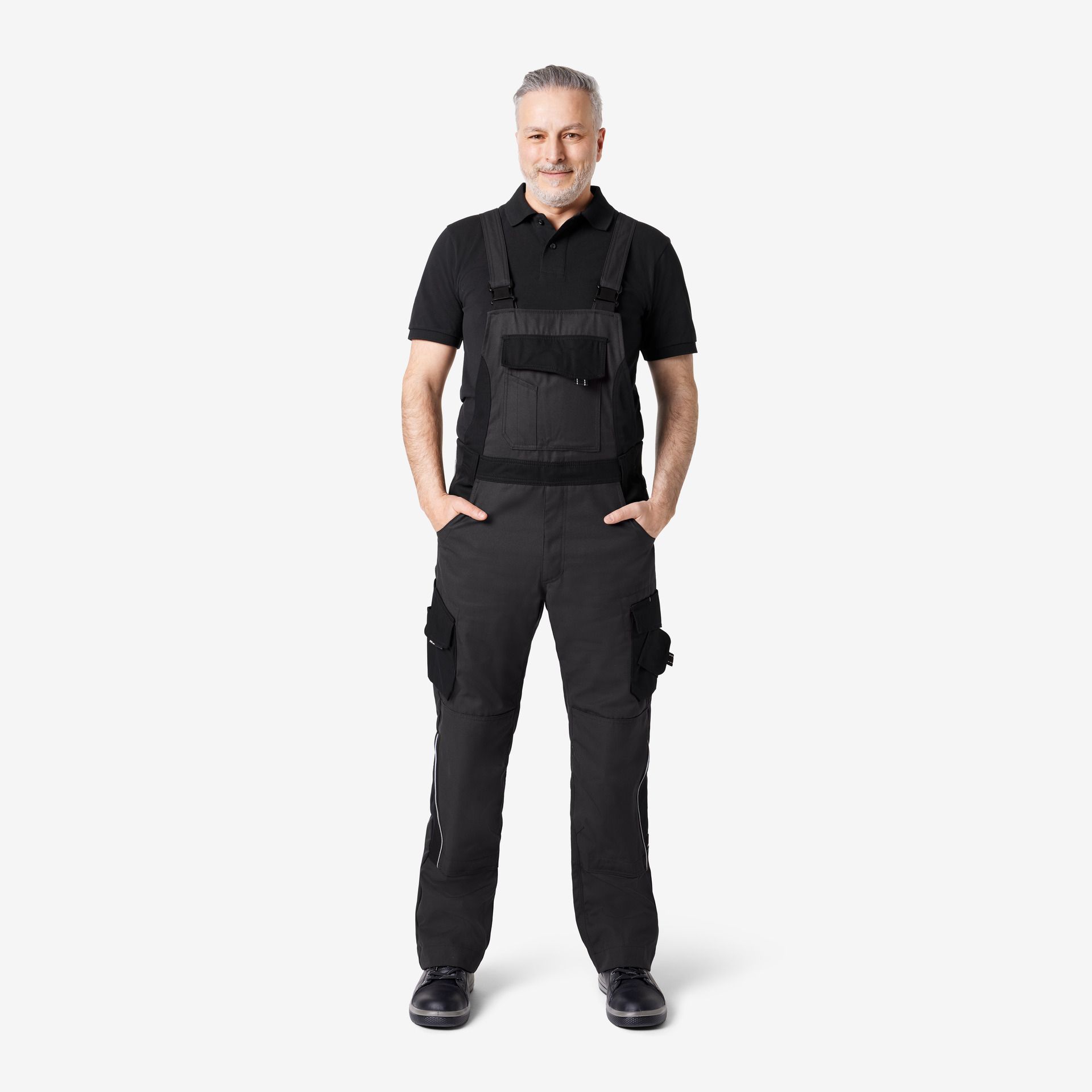 FHB Latzhose ECKHARD anthrazit-schwarz - Gr. 26
