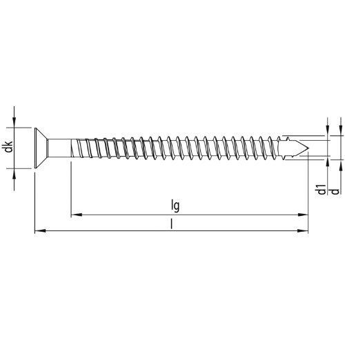 HECO-WR-T 13,0 x 600, Senkkopf, T-Drive, Vollgewinde, Durocoat T, 25 Stück, VARIANTA-Handwerkerverpackung