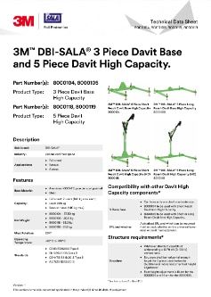 3M™ DBI-SALA® Davit-System für beengte Räume lang, hohe Kapazität, 8000119