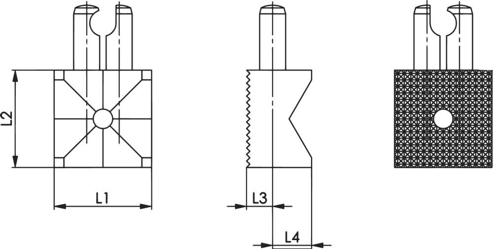 Greifeinsatz-Set Rohling Alu AMF