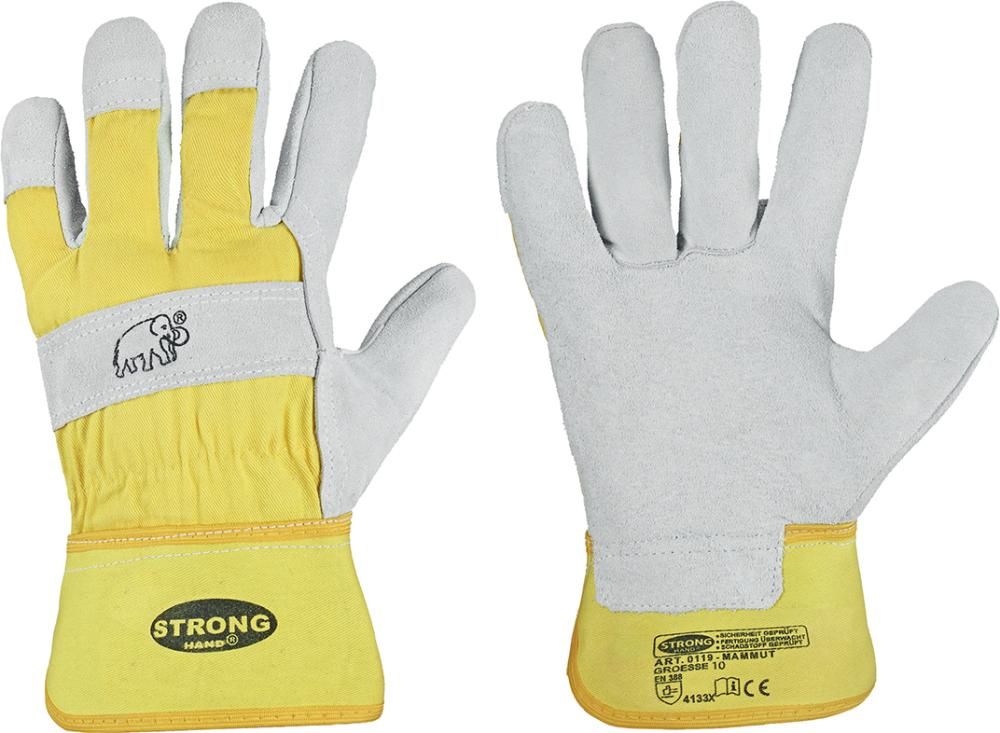 Handsch.Mammut,Rind/Kernspaltleder,Gr.10