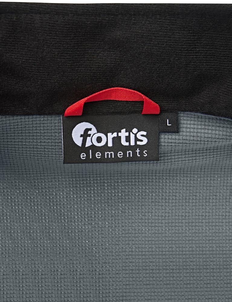 Tech-Fleecejacke grau/schwarz meliert Gr. XS Fortis Elements
