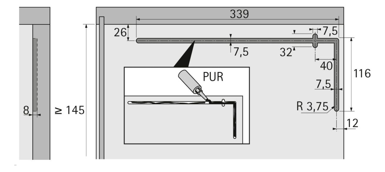 HETTICH Einschwenk-Beschlag Lift Up
