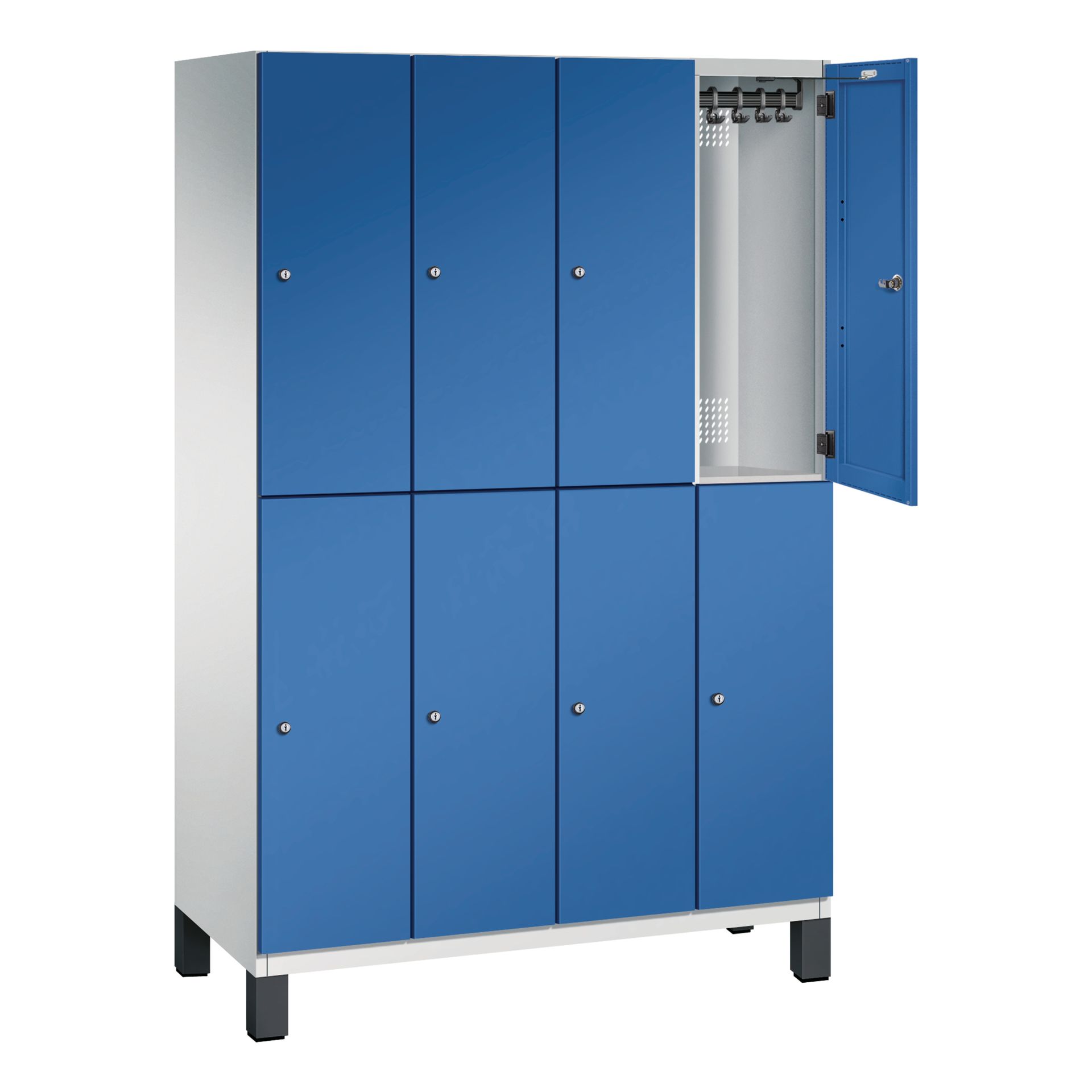 Doppelstockspind Füße 8Fächer B1200mm lgr/ebl