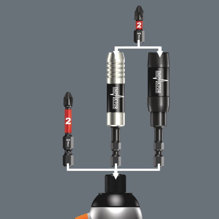 Impaktor Halter mit Ringmagnet und Sprengring