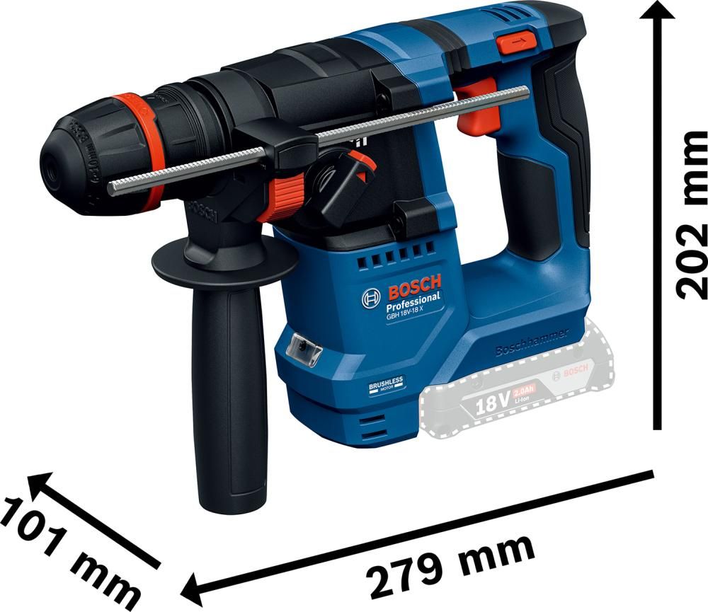 Akku-Kombihammer solo GBH 18V-18 Bosch ohne Akku ohne Ladegerät Karton