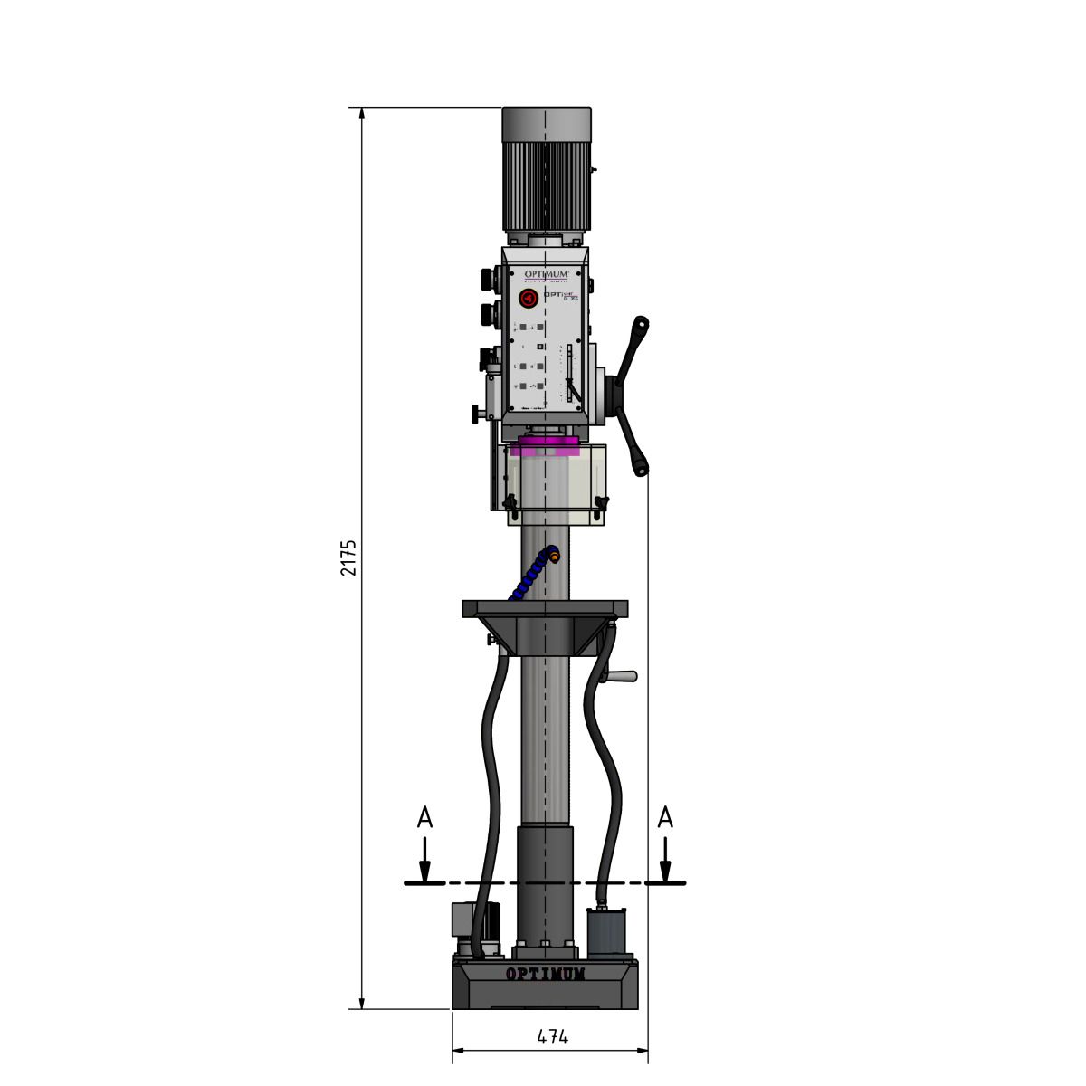 Getriebebohrmaschine Optimum OPTIdrill DH 35G