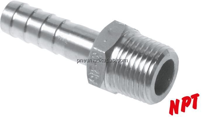 Gewindetülle NPT 1/4"-9 (3/8")mm, 1.4408