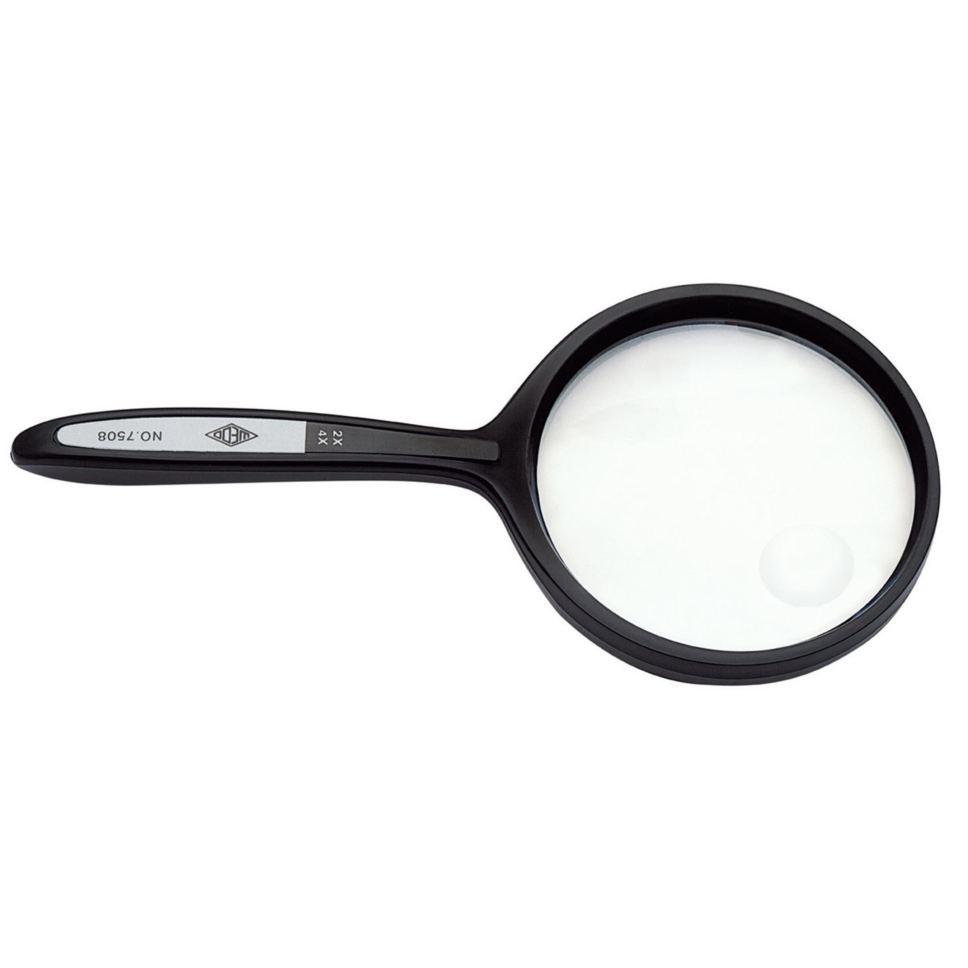 Lupe rund 2+4fach Kunststoff schwarz