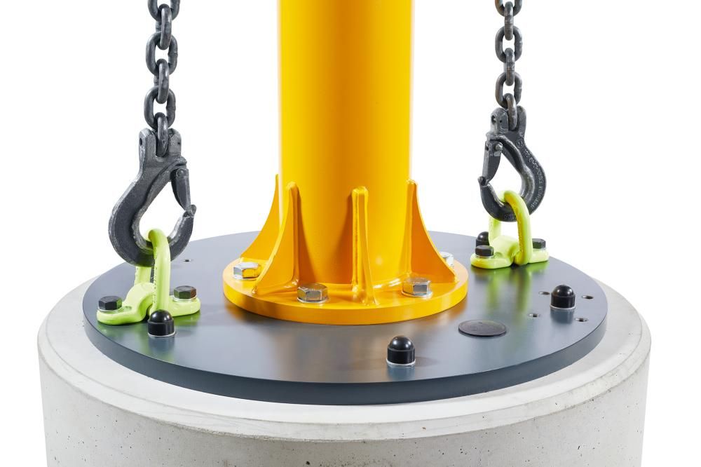 Mobiler Säulenschwenkkran125kg,2,9m,270 MOBILUS+Elektrokettenzug MOB12-US1,25-2,9
