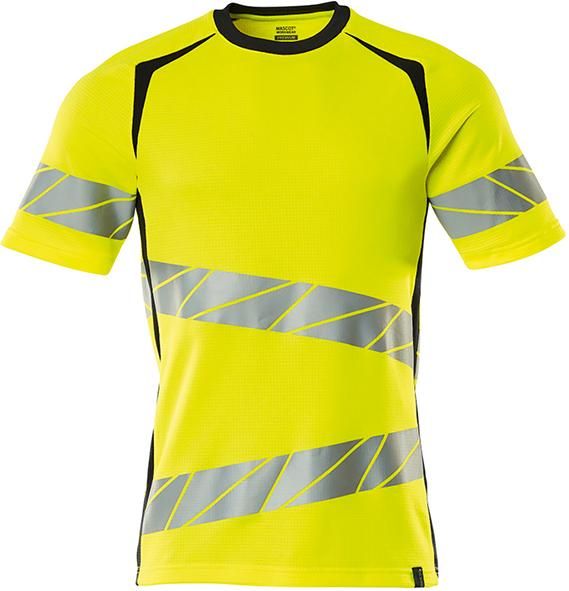 T-Shirt, HiVis gelb/schwarzblau, L Accelerate Safe