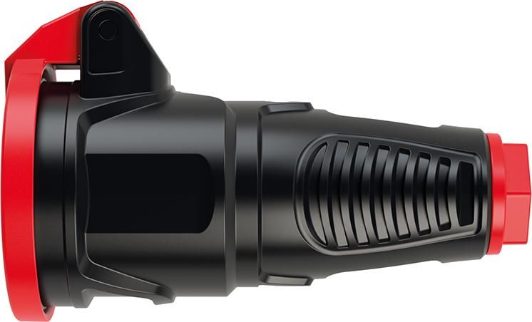 Schutzkontaktkupplung IP54 Vollgummi+Klappdeck.16A / 250V AC / 3p (2P+E)