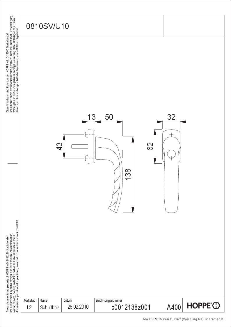 Fensteroliven New York 0810SV/U10 F1 Druckknopf