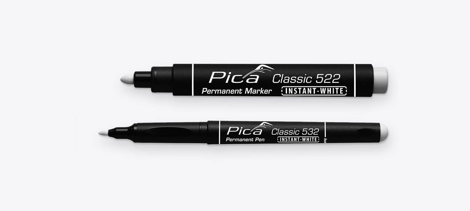 Pica Permanent Pen INSTANT WHITE, 1 2mm