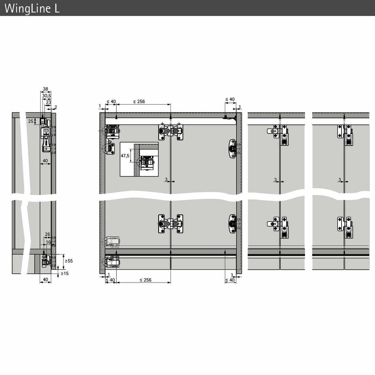 Set WLL PC, schwer, m. SA, links, anth.