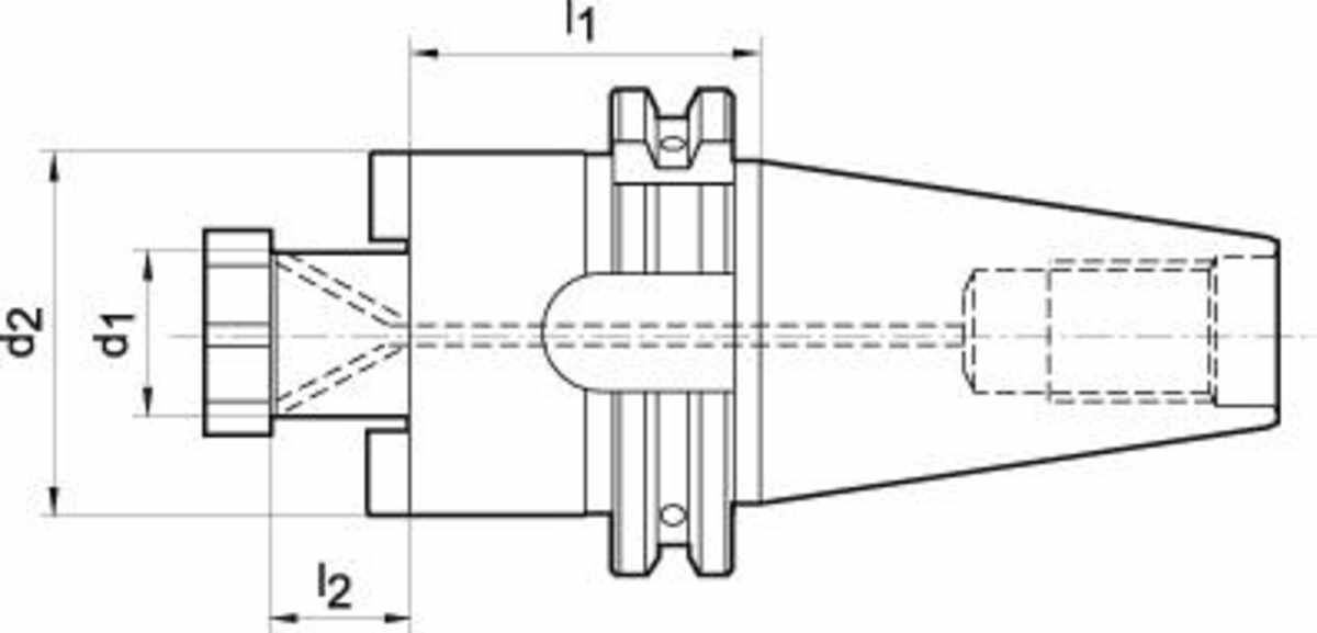 Aufsteckfräserdorn DIN69871AD SK40 A100 40 mm FORTIS