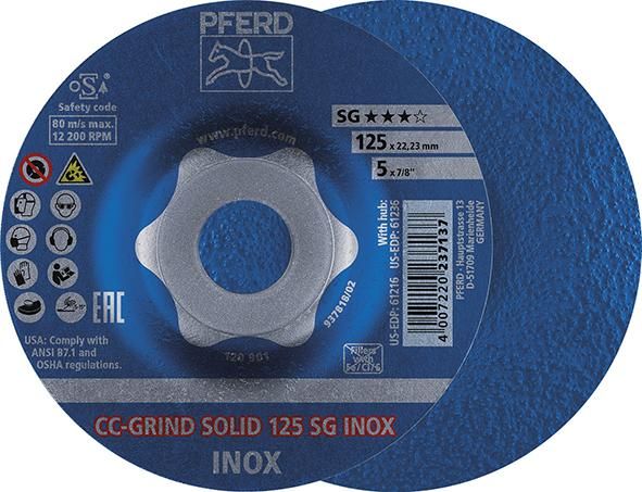 Schleifscheibe CC-Grind Solid INOX 125mm PFERD