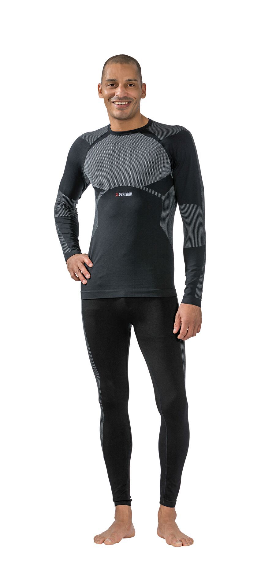 Planam Set Fit 250 g/m² Funktionsunterwäsche schwarz Gr. S/M