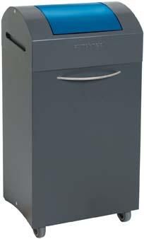 Wertstoffbeh. 45 l 685x380x320mm grau-blau stumpf