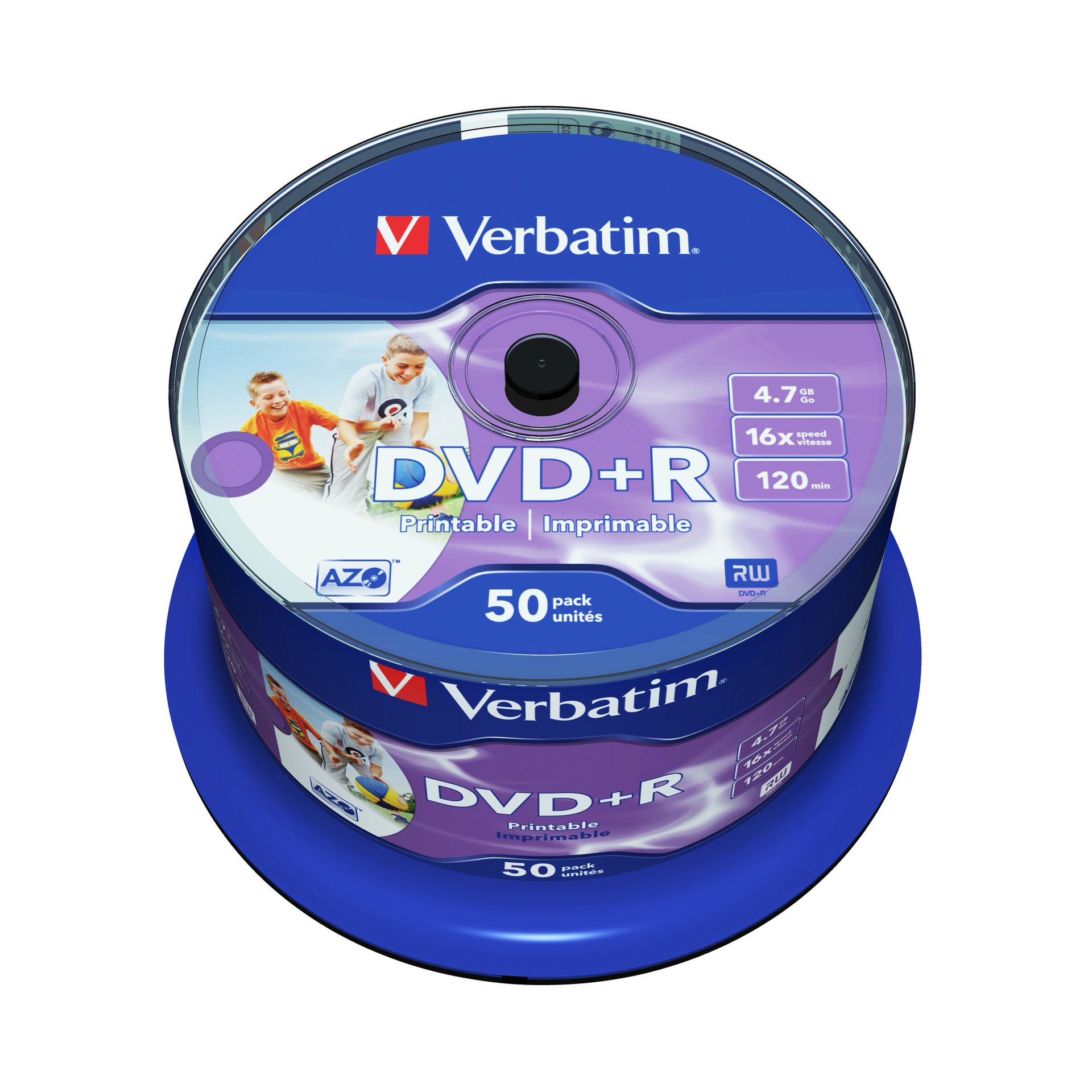 DVD+R 16x 4,7GB Wide Printable Surface 50 St./Pack.