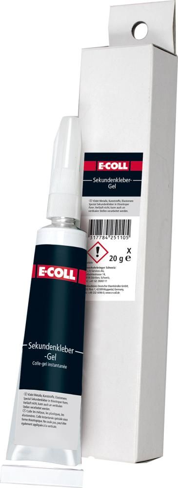 E-COLL Sekundenkleber-Gel 20g Flasche