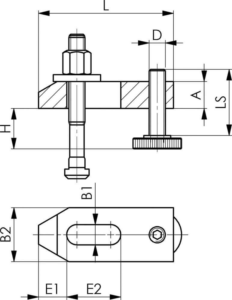 Spanneisen DIN6314V verstärkt 12/10-40mm AMF