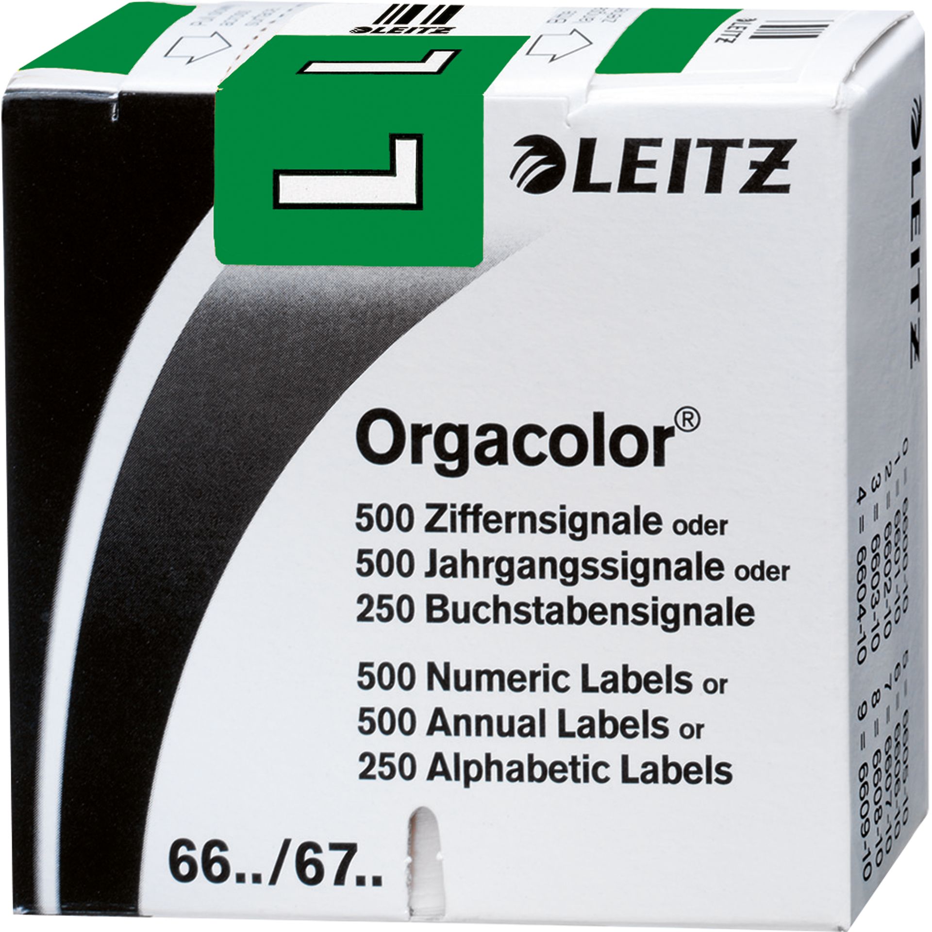 Buchstabensignal Orgacolor L grün 250 St./Pack.
