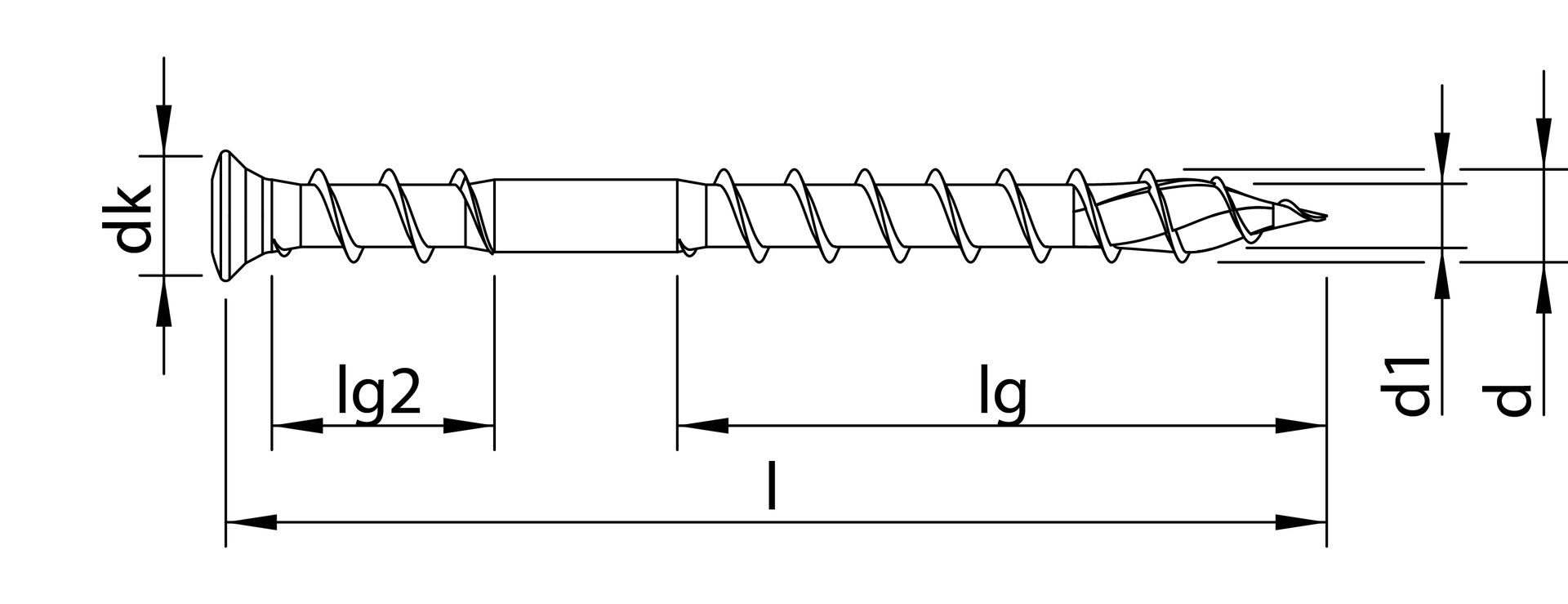 HECO-TOPIX-plus A2 5,0 x 60, Terrassenbelagschraube, Linsensenkkopf, HECO-Drive, UK-Gewinde, blank, gleitbeschichtet, 200 Stück, VARIANTA-Handwerkerverpackung