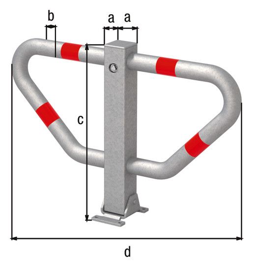 Parkplatzbügel umlegbar, "Stoppy2"
