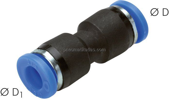 Gerader Steckanschluss 1/8" (3,17 mm)x1/8" (3,17 mm), IQS-Inch