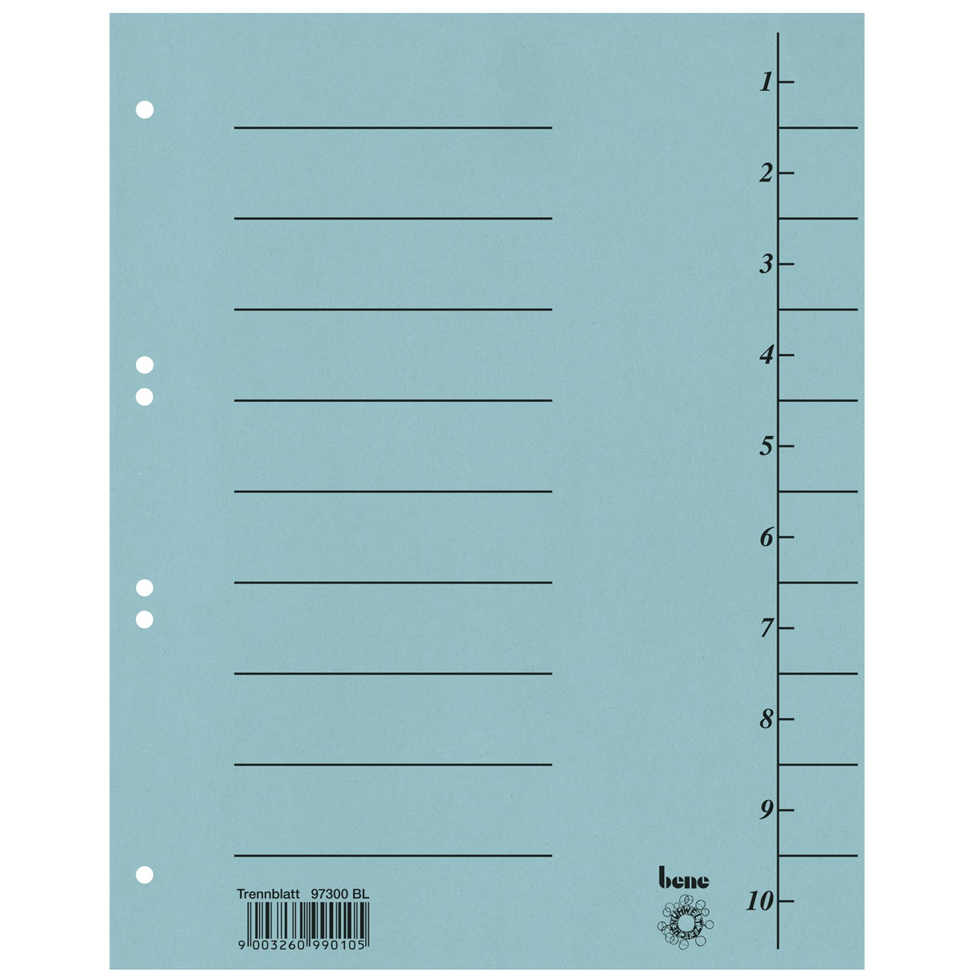 Trennblatt A4 Karton blau 100 St./Pack.