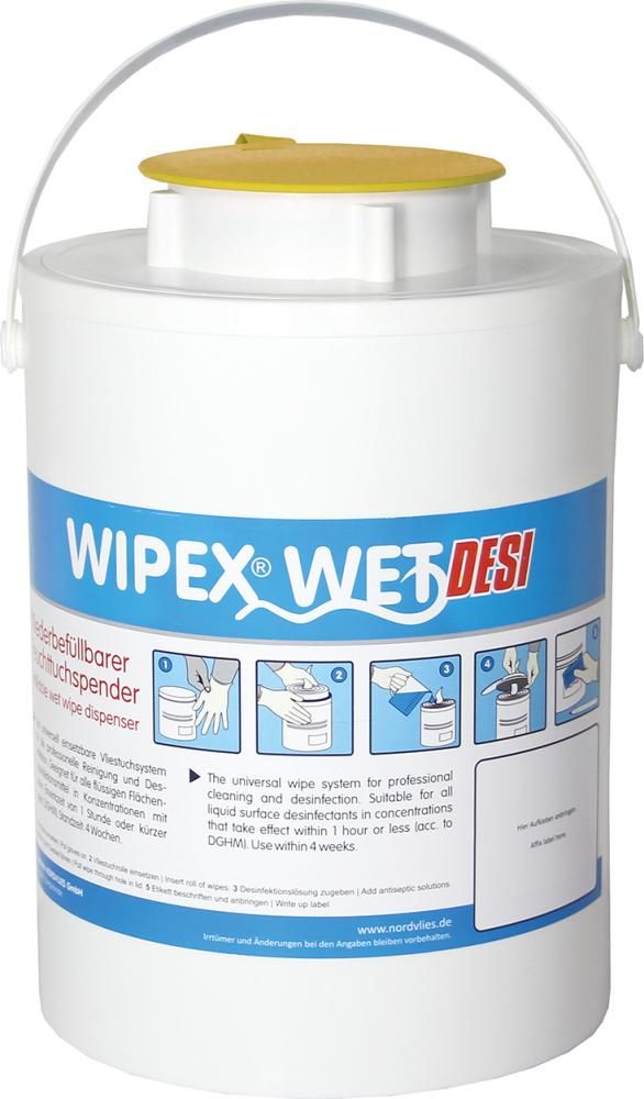 WIPEX-WET Feuchttuch- spender, gelb Kunststoff