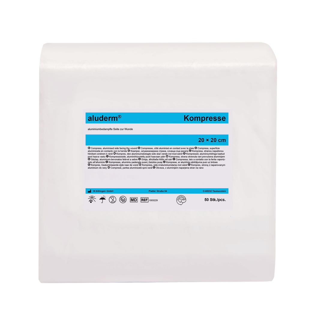 aluderm® Kompressen 20 x 20 cm 50 Stück in Steriltüte