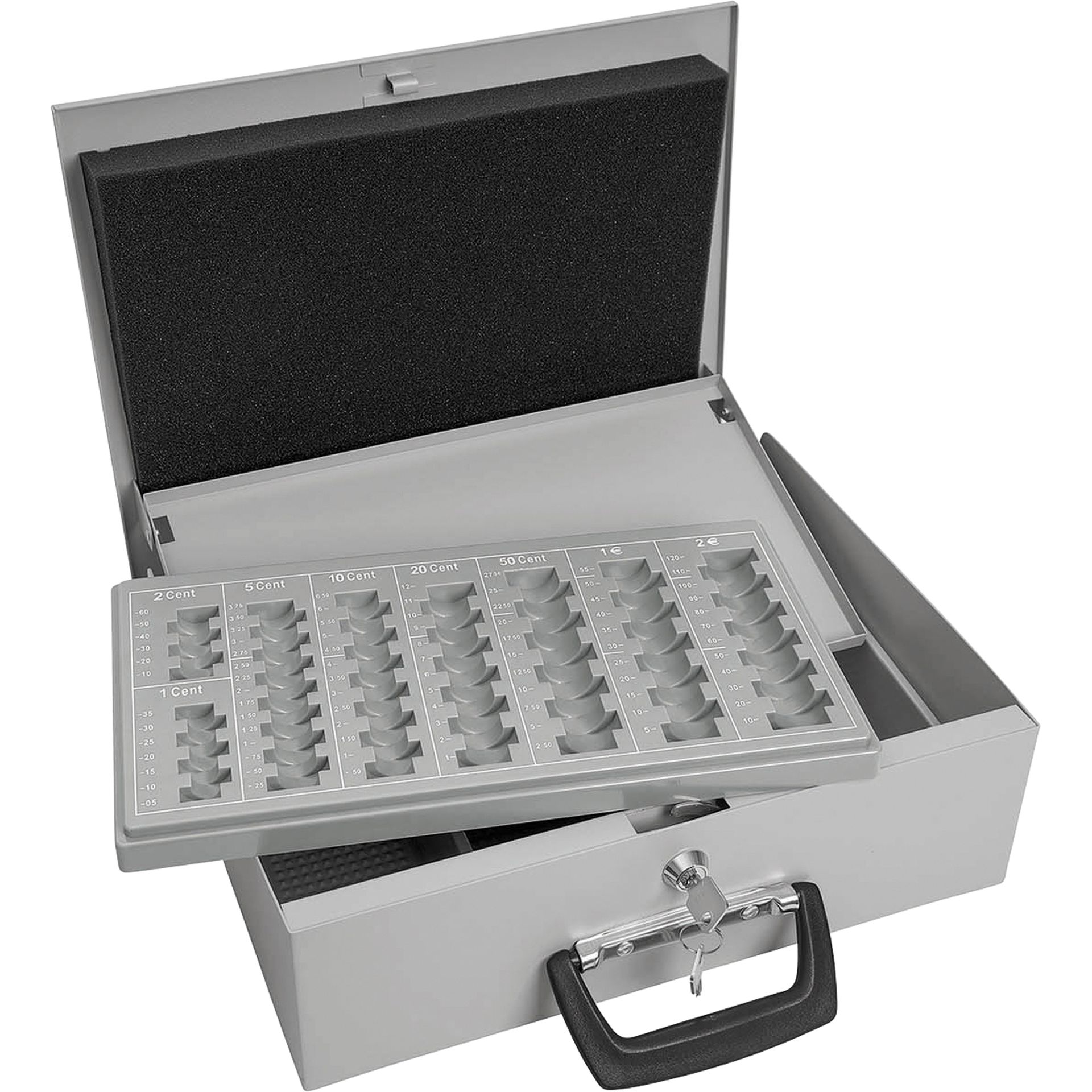 Geldkassette Universal 35,5x10x27,5cm Stahl gr