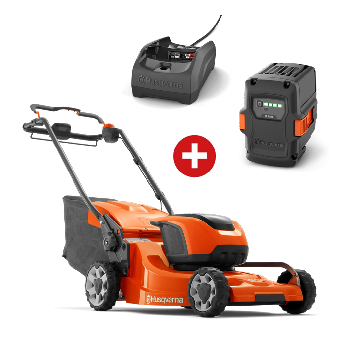 Husqvarna Akku-Rasenmäher LC 347iVX Set inkl. Akku B140 und Ladegerät C80