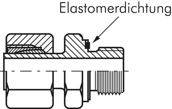 Einstellb. Schneidringverschr. G 1/8"-6 L, Stahl verzinkt