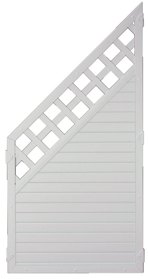 LIGHTLINE KS-Zaun Ranki 90 x 180/90cm, Füllung / Rahmen WEISS ECKE links