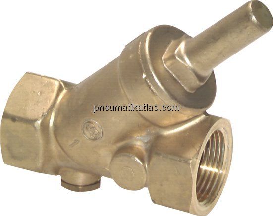 Schrägsitz-Rückschlagventil, Rp 3/8", PN 16 / Standard, Messing