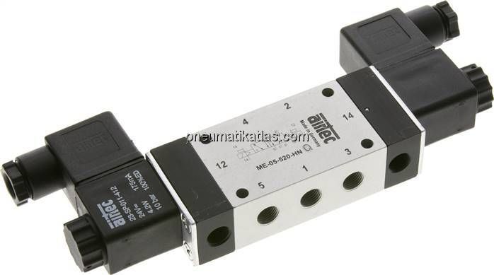 5/2-Wege Magnetimpulsventil mit Fremdluftanschluss, G 1/8"