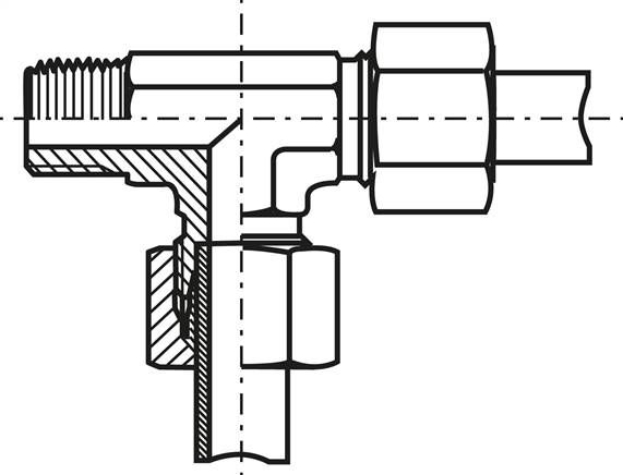 LE-Schneidringverschraubung R 1/8"-4 LL (M8x1), Stahl verzinkt