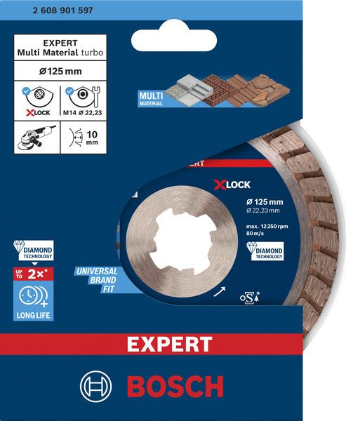 Bosch EXPERT MultiMaterial X-LOCK Diamanttrennscheiben