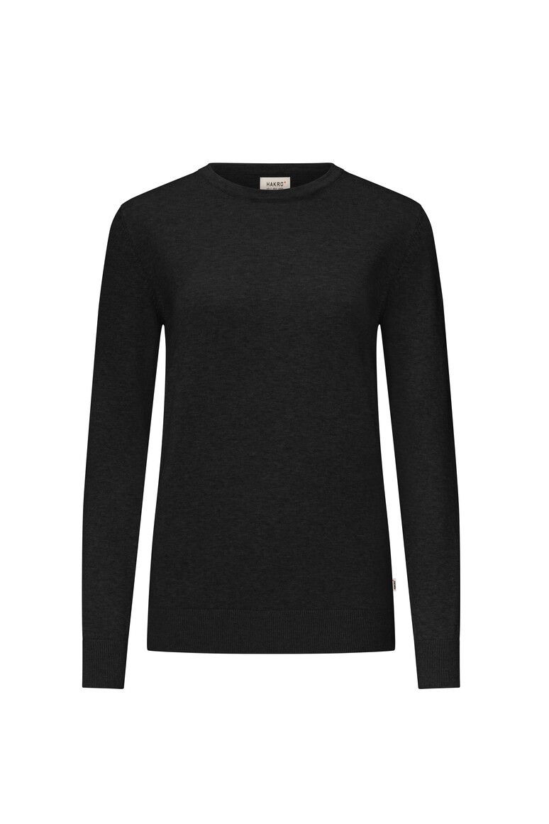 HAKRO Damen Pullover Premium-Baumwolle schwarz, XS