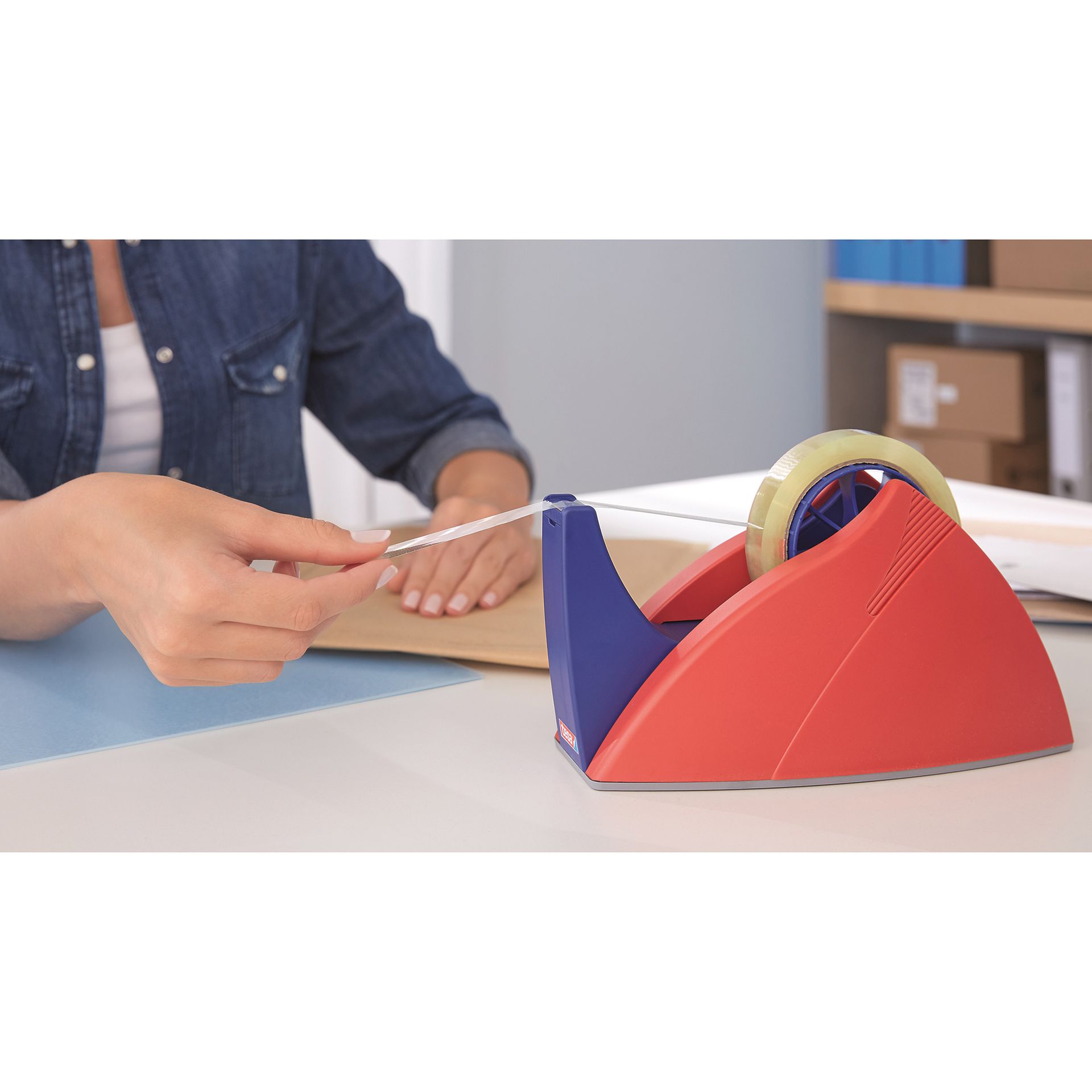 Tischabroller Easy Cut Professional rot/blau