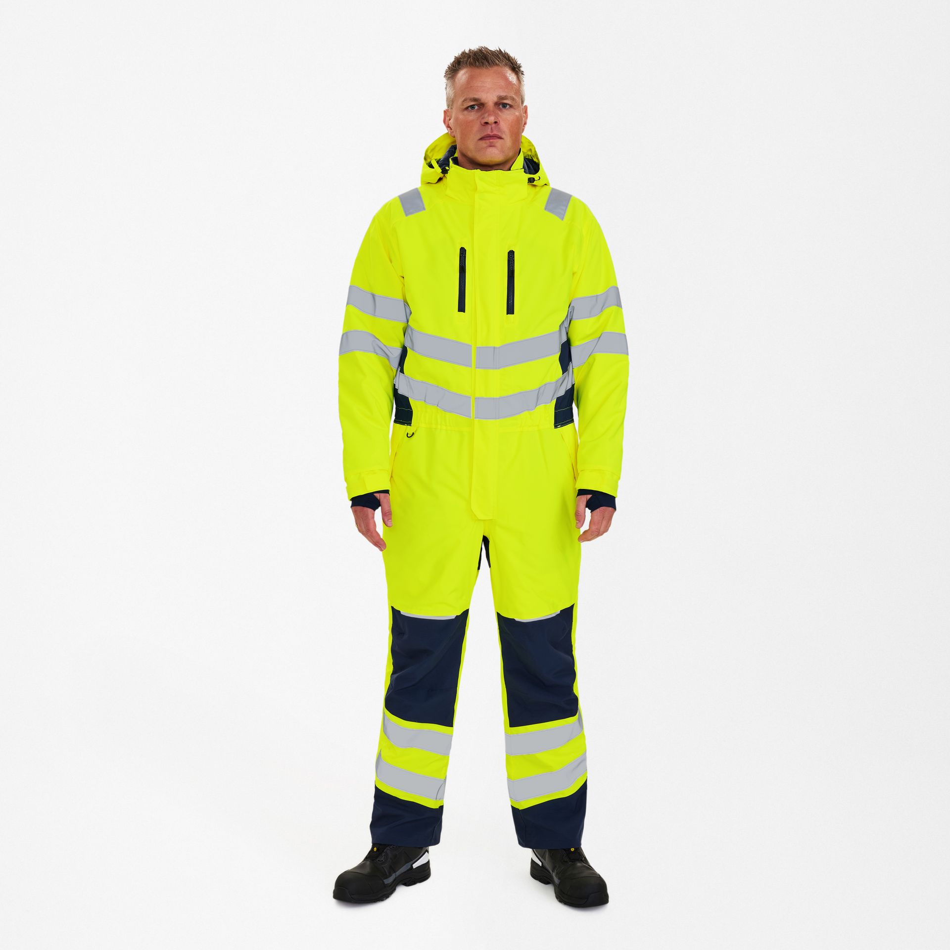 Safety Winteroverall Gelb/Blue Ink, Gr. M