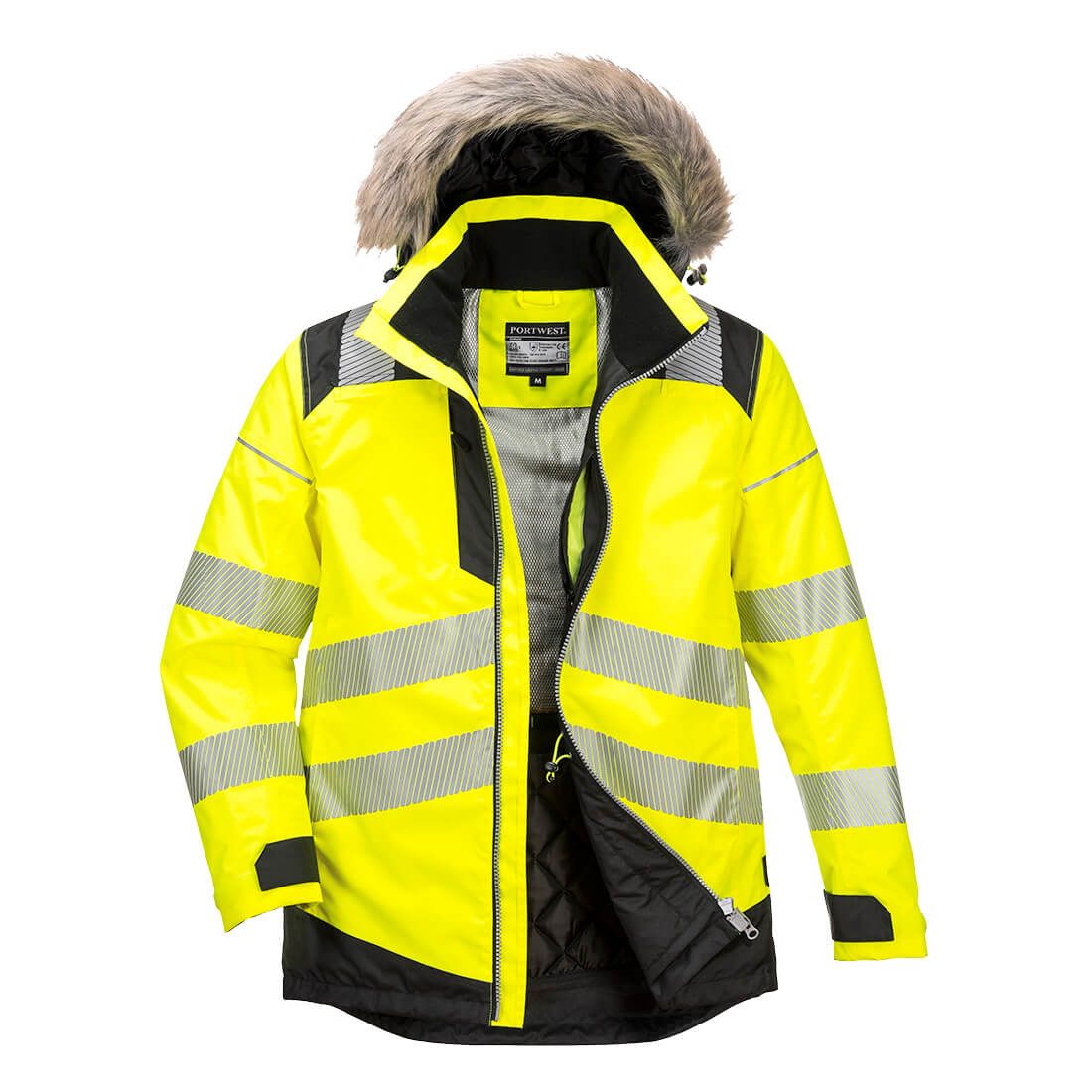 Portwest PW3 Warnschutz-Winterjacke, Gelb, Gr. S