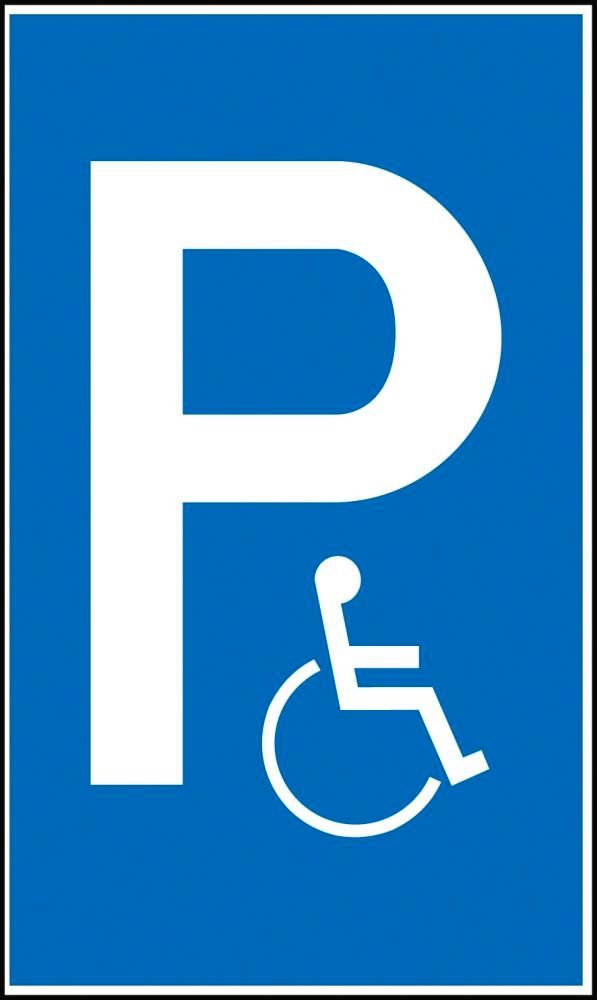 Parkplatzschild Alu B400xH600 mm Nur für Behinderte SafetyMarking