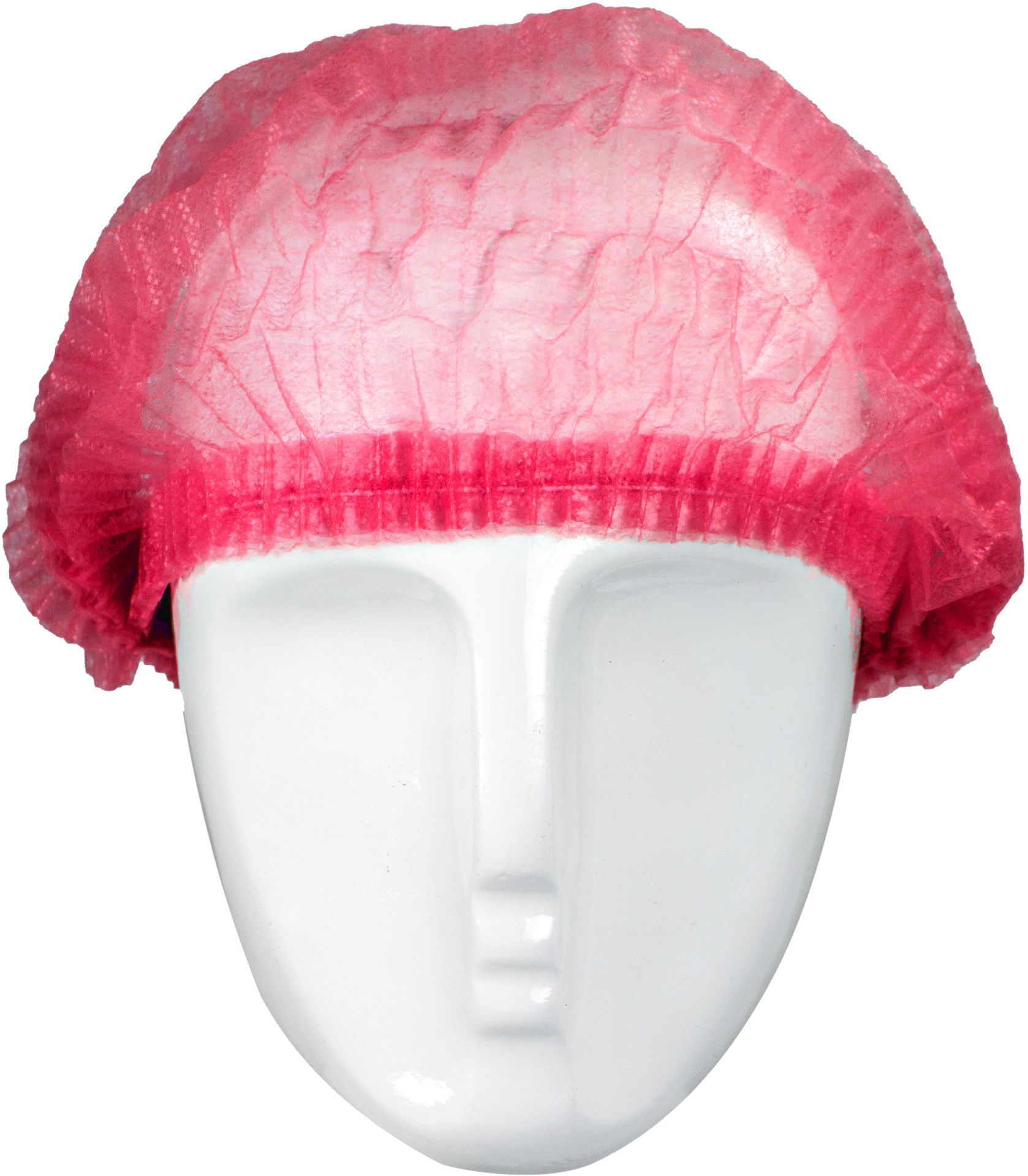 Einweg-Kopfhaube Barettform CLIP52R, rot, Gr. Ø 52cm
