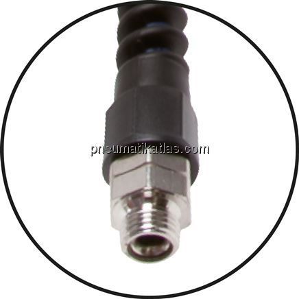 PUR-Spiralschlauch G 1/4"-8 x 5 mm, 3,0 mtr. Arbeitslänge